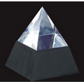 Clear Pyramid Paperweight - Large
